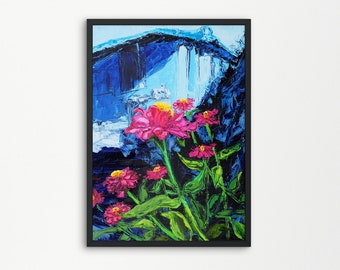 Marigolds in the Garden | Flower | Still life | Flower painting | Contemporary Art | Oil on Canvas | Modern Art |  Wall Decor