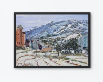 Pyeongchang Winter Scenery  | Landscape Wall Art | Travel Poster | Beach Poster | Digital Print of Original Artwork | Printable Wall Art