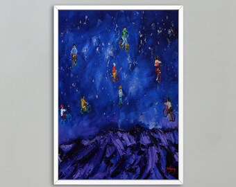 Starlit Night | Digital Print of Original Artwork | Abstract Surreal Art Painting | Contemporary Art | Printable Wall Art