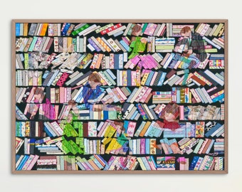 Happy time | My Book Cafe | Office Wall Art Decor | Bookshelf Poster | Library Wall Decor | Reading Art Print | Printable Wall Art