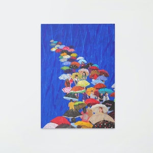 Rainy Day | Rainy Wall Art | Umbrella Poster| Digital Print | Printable Wall Art | Exotic Wall Decor | Contemporary Art