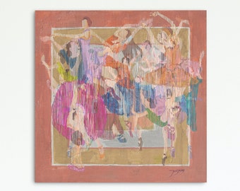 Ballet Performance | Spring Waltz | Digital Print of Original Artwork | Ballet Art Print | Contemporary Optical Art | Printable Wall Art