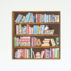 Meow Bookstore | Office Wall Art Decor | Bookshelf Poster | Library Wall Decor | Reading Art Print | Colorful Poster | Printable Wall Art