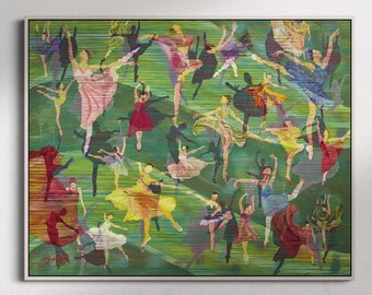 3D Wall Art | Optical Art | Ballerina Poster | Digital Print of Original Artwork | Contemporary Art | Printable Wall Art