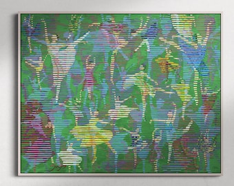 Ballerina Print | Spring Waltz Optical Art (Digital Download)