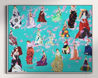 Temptation 3 | Digital Print of Original Artwork | Aesthetic Korea Hanbok Art | Contemporary Art | Printable Wall Art