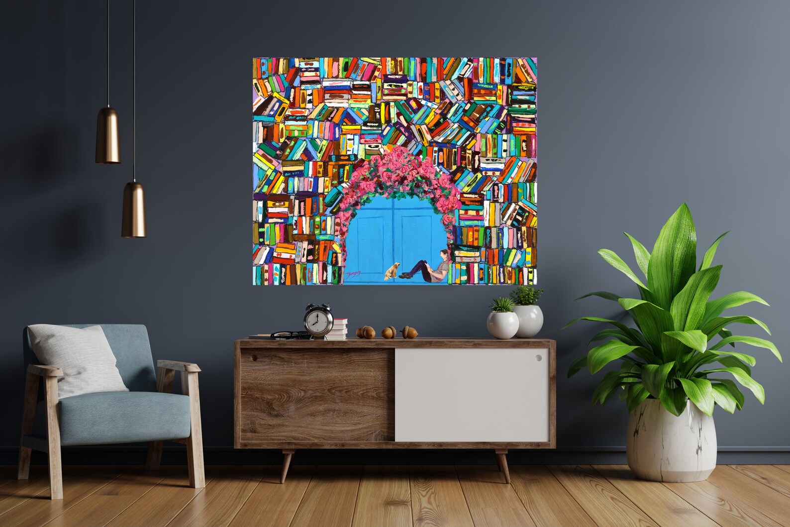 Book Lover Gift Home Library Wall Art Book Art Print Etsy