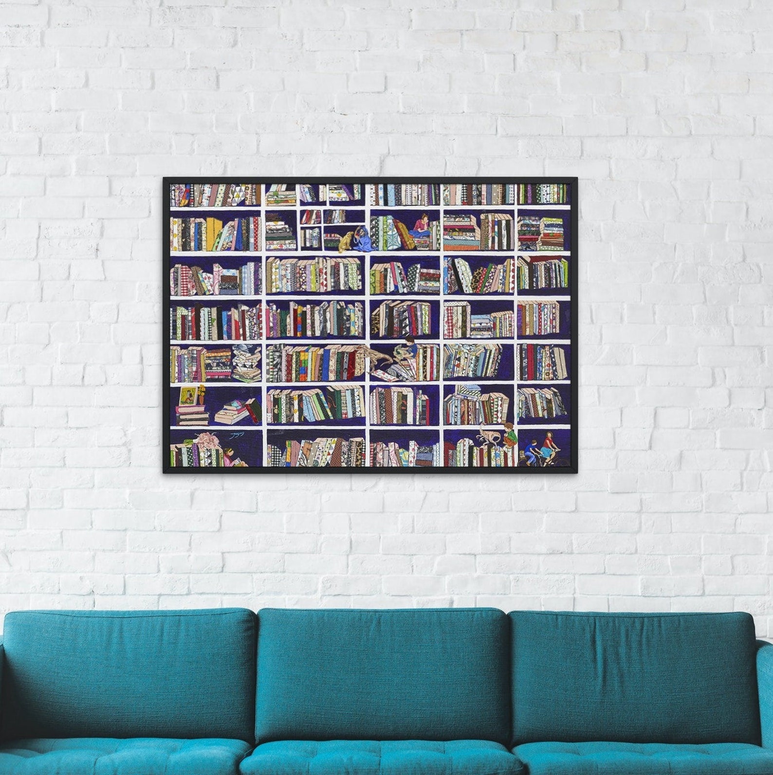 Book Lover Gift Book Wall Art Reading Poster Colorful Wall Art