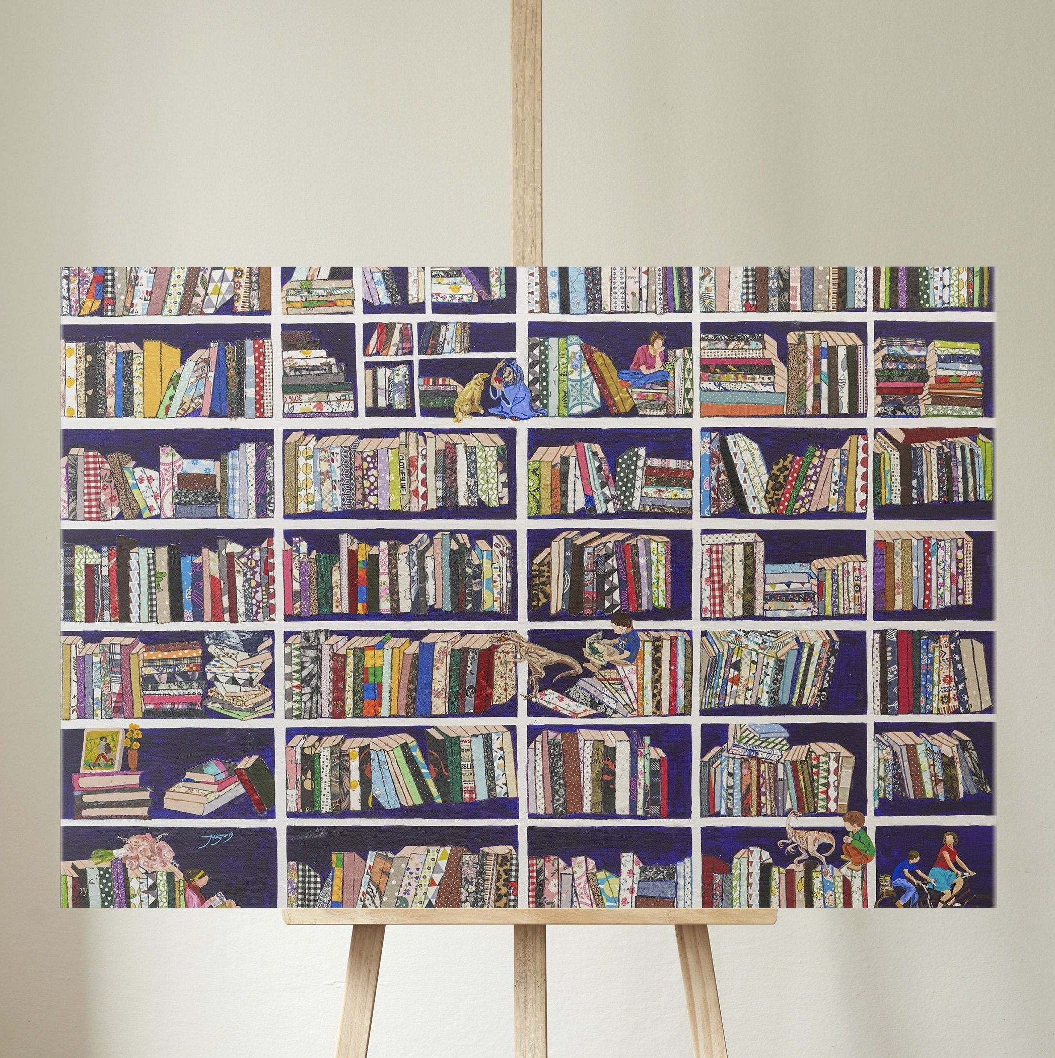 Book Lover Gift Book Wall Art Reading Poster Colorful Wall Art