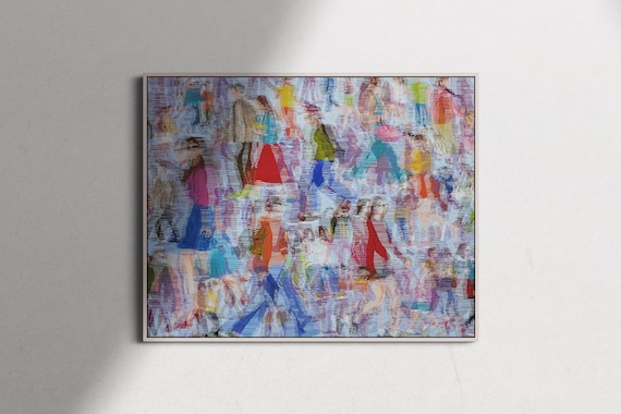 3D Wall Art | Unique Wall Art | Optical Art | Digital Print of Original Artwork | City Life | Contemporary Art | Printable Wall Art