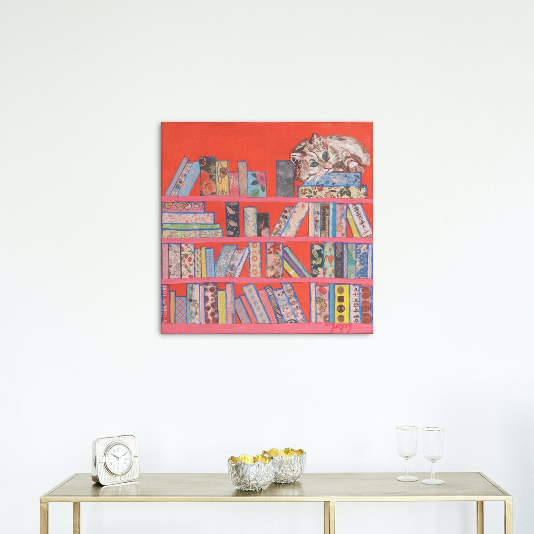 Friendly Bookstore | Bookshelf Poster | Library Wall Decor | Reading ...