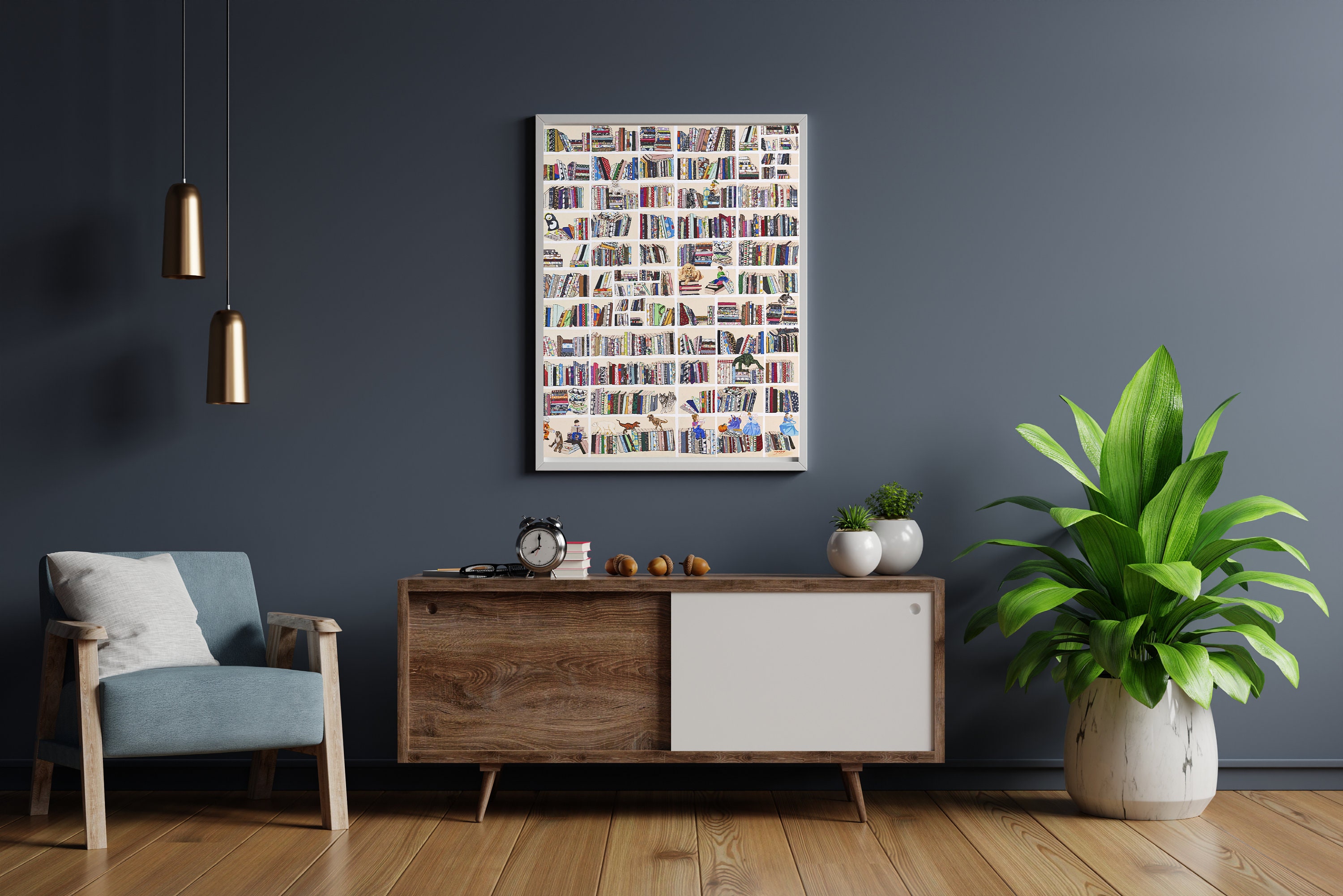Book Lovers Poster | Book Art Print | Reading Art Print | Colorful ...