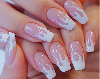 Flame Nails Etsy