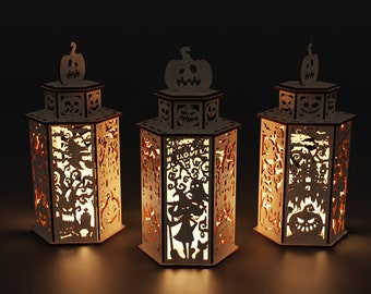 Laser Cut Candle Holder Svg Template Glowforge Table Lamp Dxf - Etsy