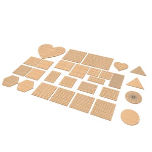 Fascio di puzzle in legno tagliato al laser 23 svg modello Glowforge bambini montessori puzzle svg cricut Puzzle dxf cnc vettoriale Download istantaneo