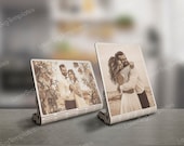 Curved Photo Frame SVG Bundle, 6 Laser Cut Picture Stand Designs, Glowforge Template