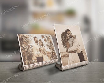 Cadre incurvé en bois 6 bundle fichier svg découpé au laser Glowforge cadre photo dxf cnc vecteur modèle svg cricut téléchargement numérique