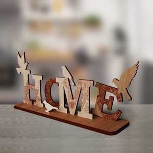 Laser geschnitten Tabletop Dekoration svg Vorlage Glowforge Bauernhaus Haus Holz Szene Dekoration svg Tabletop Dekor Komposition dxf