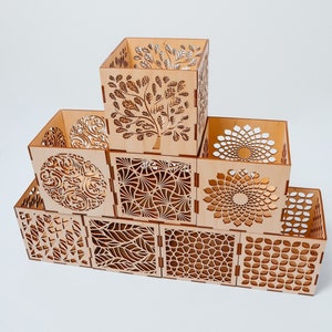 装飾キャンドルホルダーバンドル SVG レーザーカットファイル Glowforge テーブルランプ CNC ベクターテンプレート ランタンレーザー DXF カットプラン 即時ダウンロード