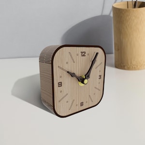 Orologio da tavolo in legno tagliato al laser bundle file in formato SVG Glowforge orologio da tavolo in formato SVG cricut Orologio da tavolo cnc modello vettoriale Orologio da tavolo tavolo dxf digitale