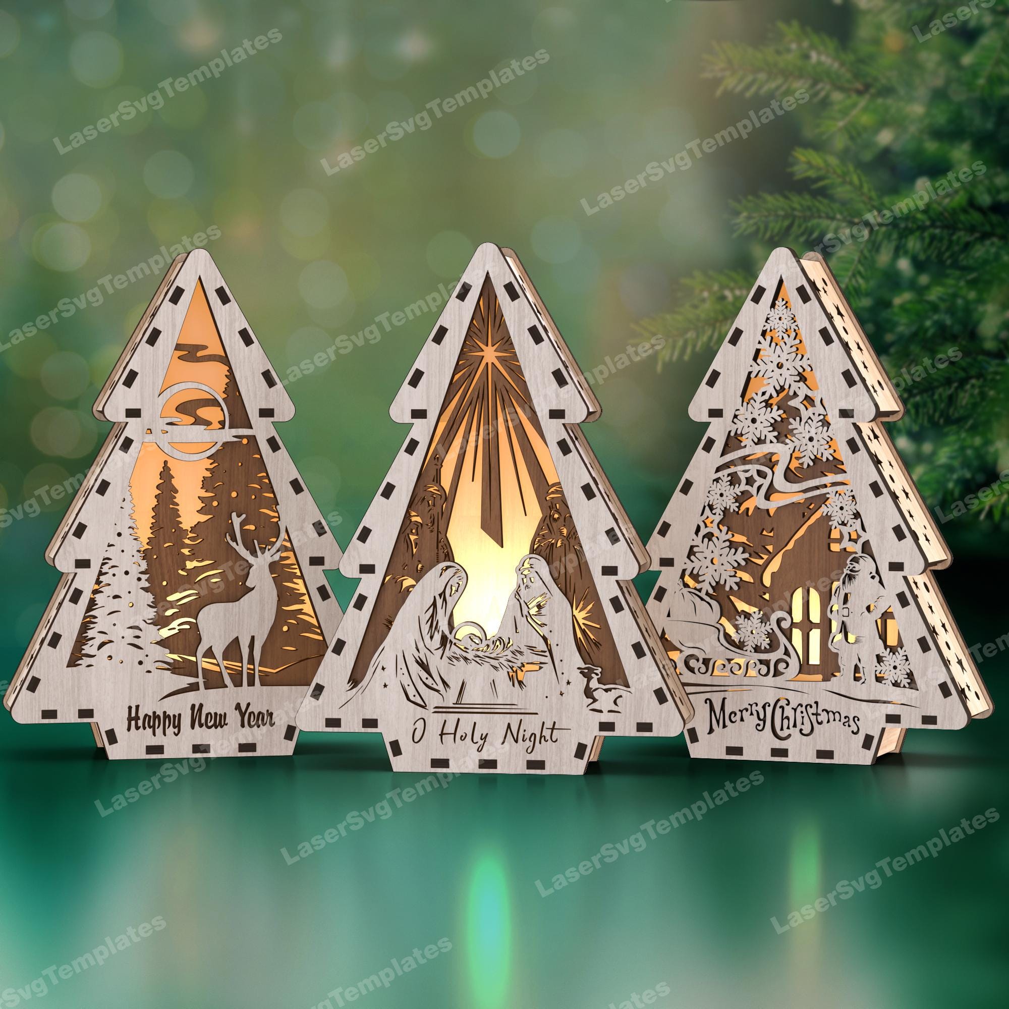 Lampada Da Tavolo Natale Per Bambini | Portapenne E Temperamatite Integrati, Decorazione Albero Di Natale