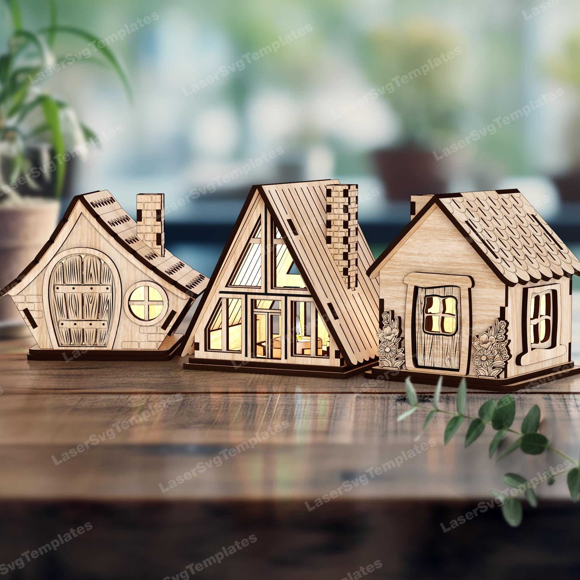 Casetta Portacandele In Ceramica Bianca - Atmosfera Accogliente Con Tea Light - Foto 11