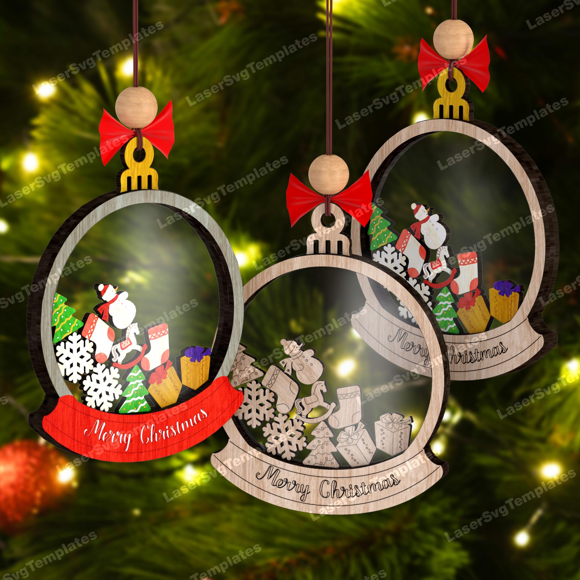 Boule à Neige De Noël Vintage Machine à Coudre - Ornement Transparent Suspendu 10 Cm - Décoration Sapin, Maison, Bureau