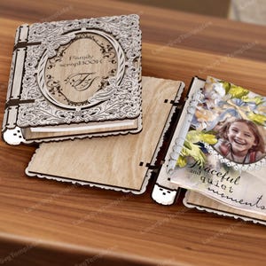 Portada de álbum, carpeta A5, archivo cortado con láser SVG, carpeta Glowforge, portada de libro de recetas SVG, carpeta de álbum DXF CNC, archivo cortado con láser de portada de libro