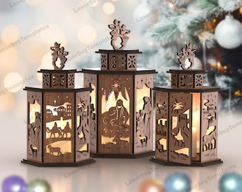 キリスト降誕の飾り ナイトランプ レーザーカット svg ファイル