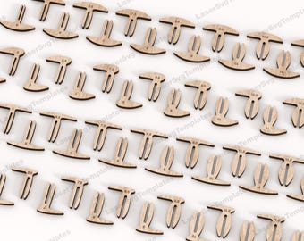 Wabenartige Bettstifte Bundle Laserschnitt svg Datei Glowforge Laser pins svg Laser pins dxf Vorlage