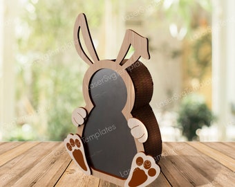 レーザーカットイースターバニーエッグボックスバスケットSVG