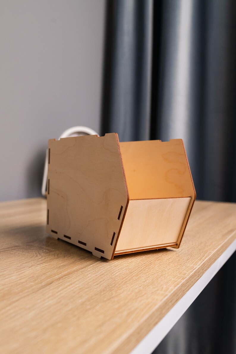 Laser Cut Wooden Storage Bins Drawers Box Svg Template Etsy