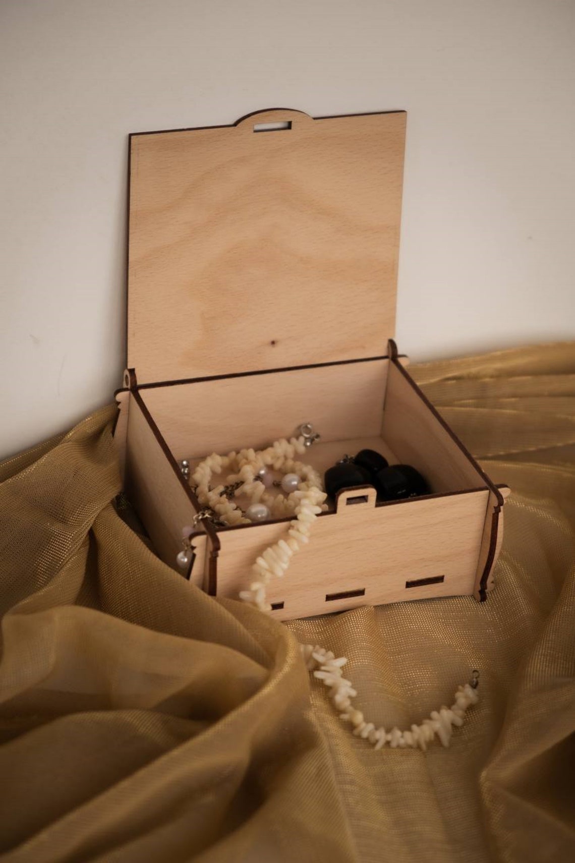 Laser Cut Wooden Box Svg Template Glowforge Jewelry Box Cnc - Etsy