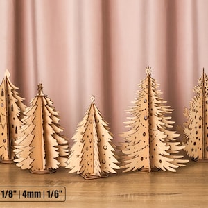Laser geschnitten Stehender Weihnachtsbaum Bundle svg Vorlage Glowforge Weihnachtsbaum svg cricut Weihnachtsbaum Dekor dxf Vektor cnc patern