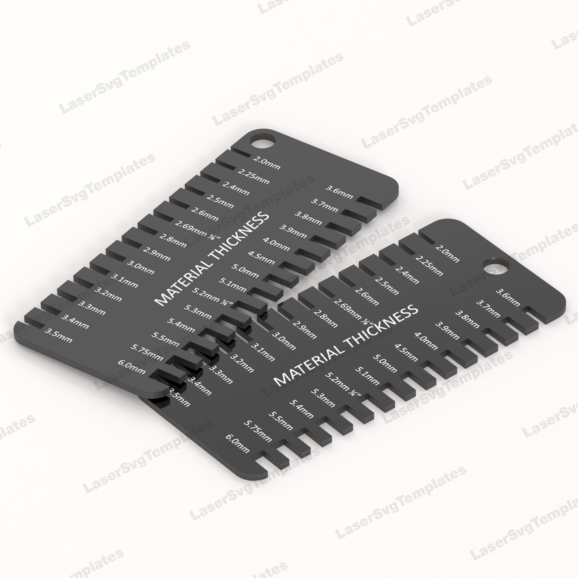 Test Kref Glowforge Material Kerf Test Tool Laser Cut Svg File Glowforge Material Laser ...