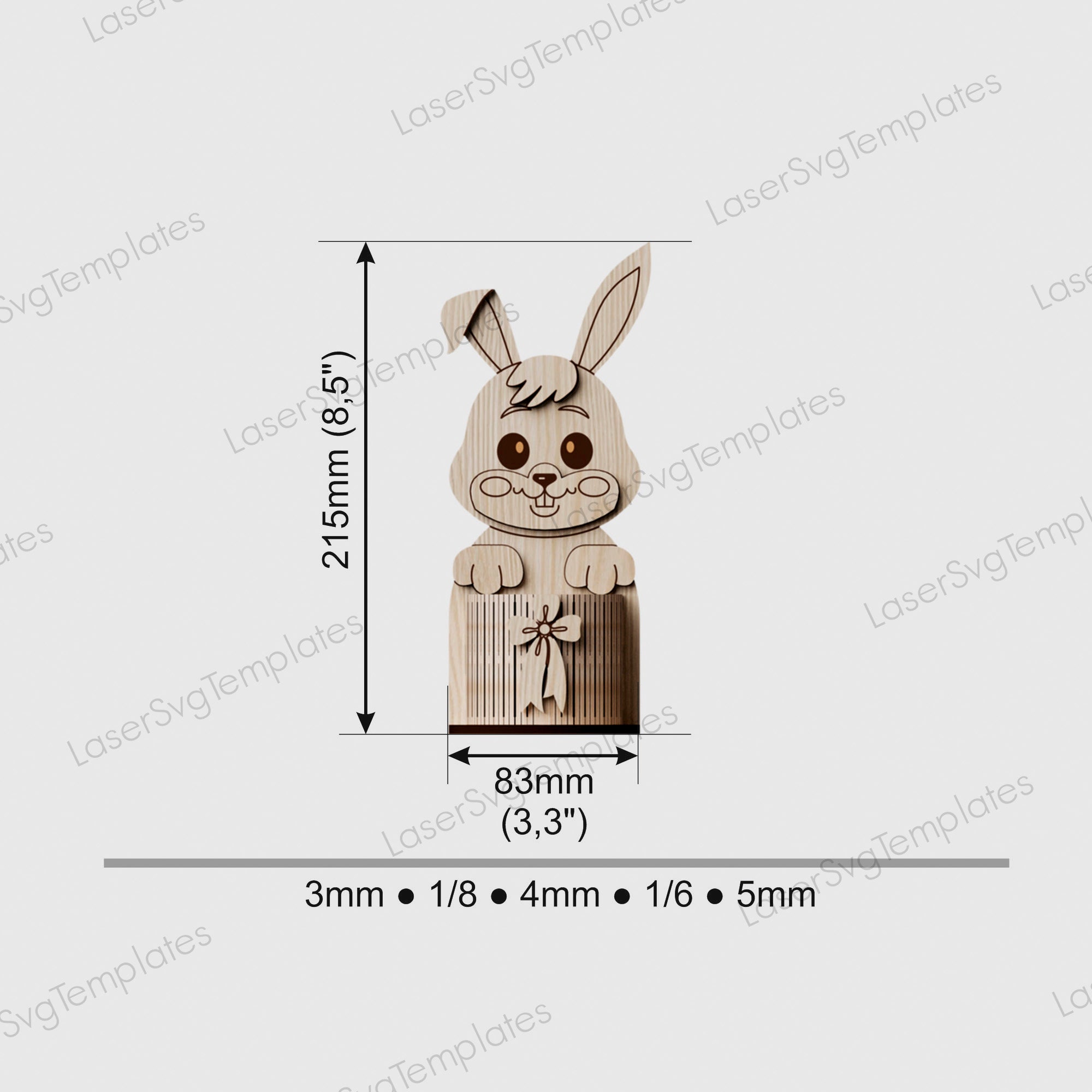 Easter Bunny Egg Holder Laser Cut Svg File Glowforge Organizer Egg ...