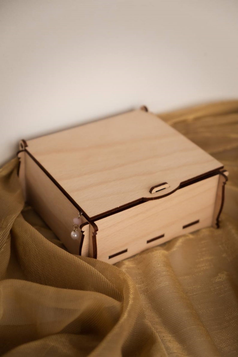 Laser Cut Wooden Box Svg Template Glowforge Jewelry Box Cnc Vector ...