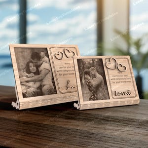 Flexibele gebogen fotolijst lasergesneden svg-bestand Glowforge fotolijstjes dxf cnc vector sjabloon svg cricut digitale download