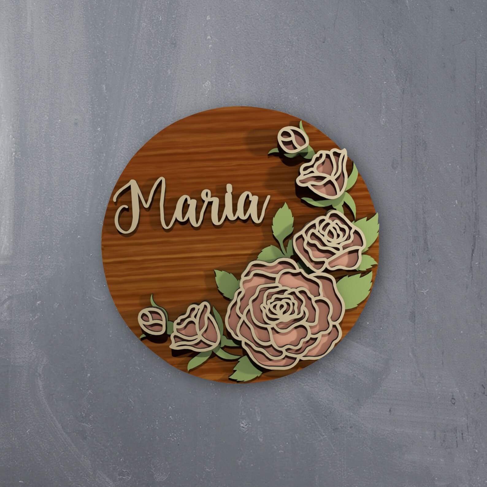 Laser Cut Custom Door Hanger Svg Template Glowforge Wooden Wall Art ...