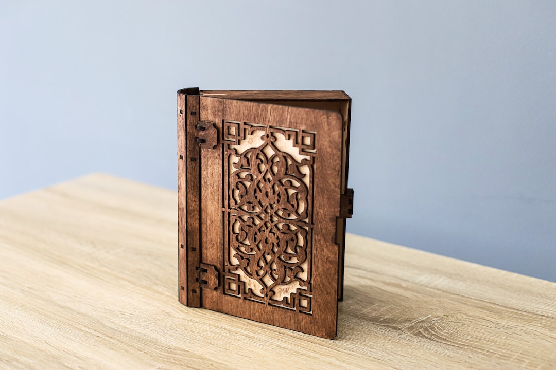 Wooden Book Box Laser Cut Svg File 3 Sizes Book Box Cnc