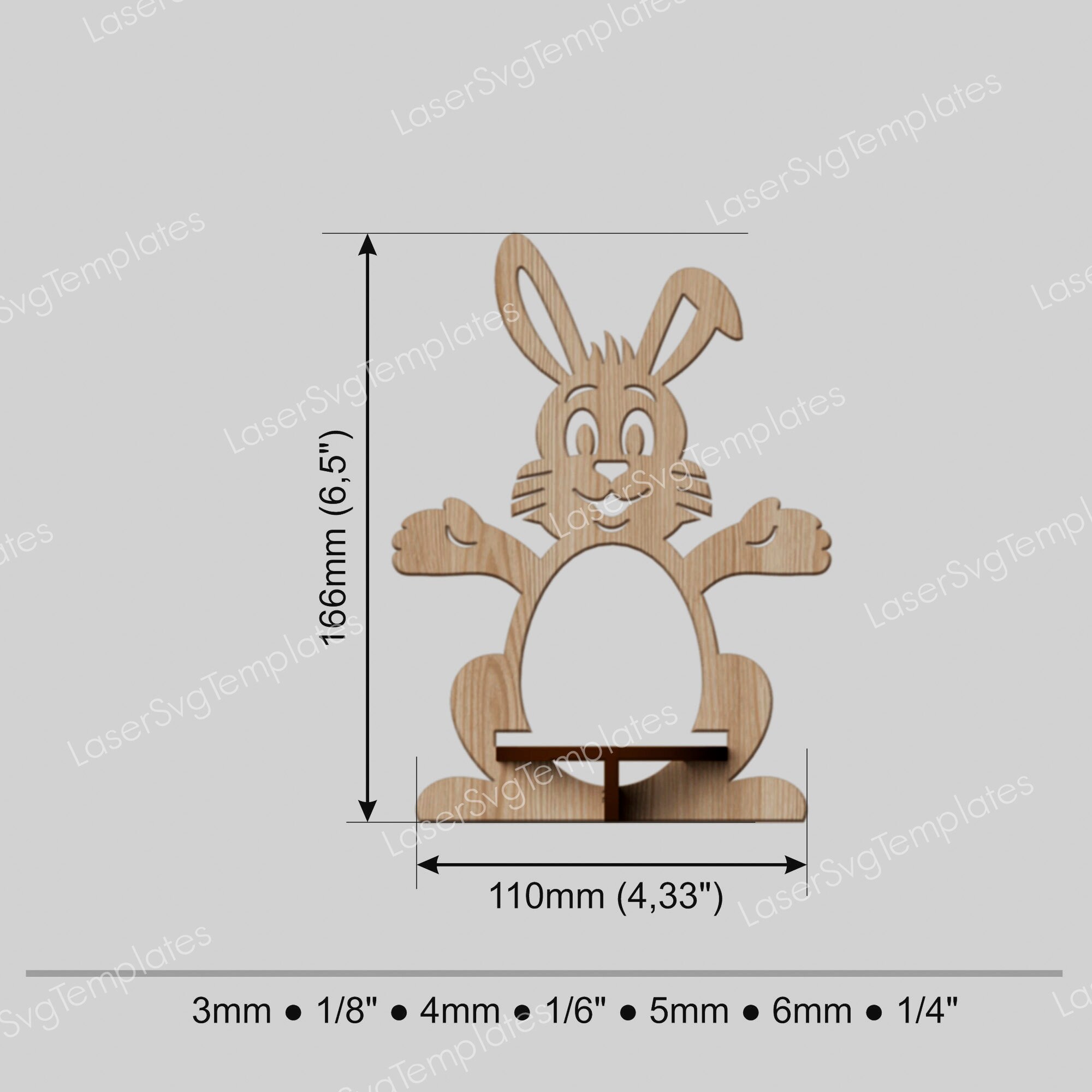 Easter Bunny Egg Holder Laser Cut Svg File Glowforge Egg Holder Stand ...