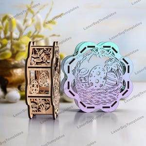 Laser Cut Easter Bunny Candle Holder Svg File Glowforge Easter Table ...