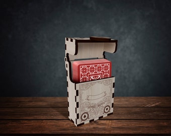 Laser Cut Playing Card Box SVG Deck Holder Poker Case Game Storage