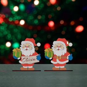 Christmas standing Santa table decoration laser cut svg file Glowforge Christmas Santa table decoration dxf laser vector template image 3