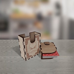 Pudełko na karty do gry svg plik cięty laserowo Pudełko Glowforge na karty do gry svg cricut Karty do gry dxf cnc wzór wektorowy szablon cyfrowy