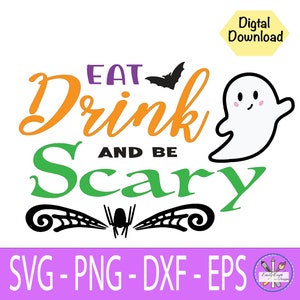 My First Halloween Baby Boy Ghost Boo, Eat Drink Be Scary Halloween Shirt, Cricut Silhouette Commercial Use SVG PNG DXF Digital Cut Files