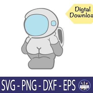 Astronaut, Spaceman, Astronaut Svg,  Astronaut Clipart, Astronaut Ship Decal, Space Birthday Party, Outer Space Shirt, Boy Decor, Cute SVG