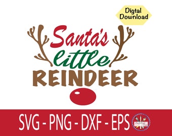 Santa little reindeer SVG File, First Christmas, Christmas, Christmas Saiyings,  Family SVG, Santa’s Elves, Christmas SVG, Christmas Designs
