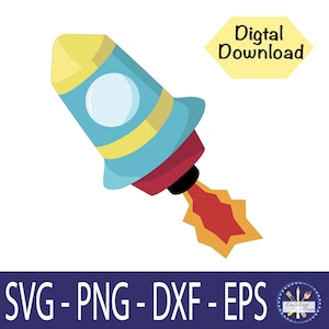 Rocket, Rocket Ship Svg, Space Clipart, Rocket Ship Decal, Space Birthday Party, Outer Space Shirt, Boy Decor, Cute SVG, NASA, Astronaut PNG
