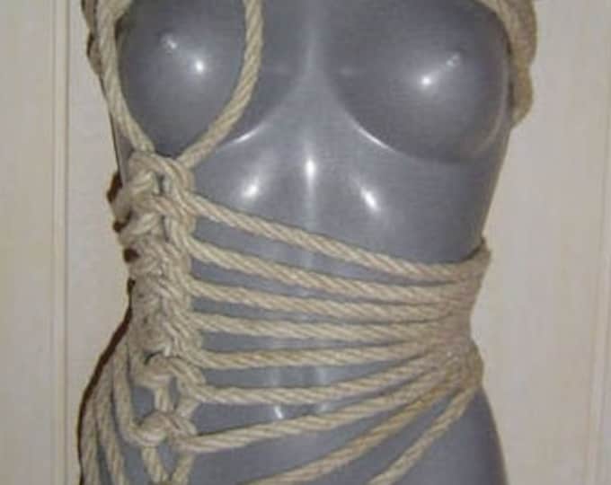 Harness Cupless Bra * Rope bondage set BDSM * Rope bondage set handmade * Strings submissive lingerie * Self-Tie  Harness full body.